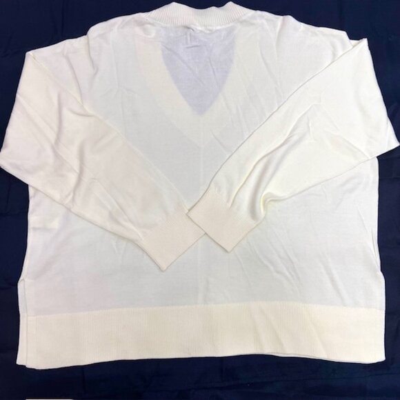 Neq-Women Tommy Hilfiger Pull-Over Sweater Pale Yellow V Neck Cotton XLT ( 23 - Picture 5 of 8